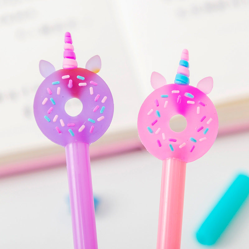 Wholesale Donut Unicorn Plastic Rollerball Pen